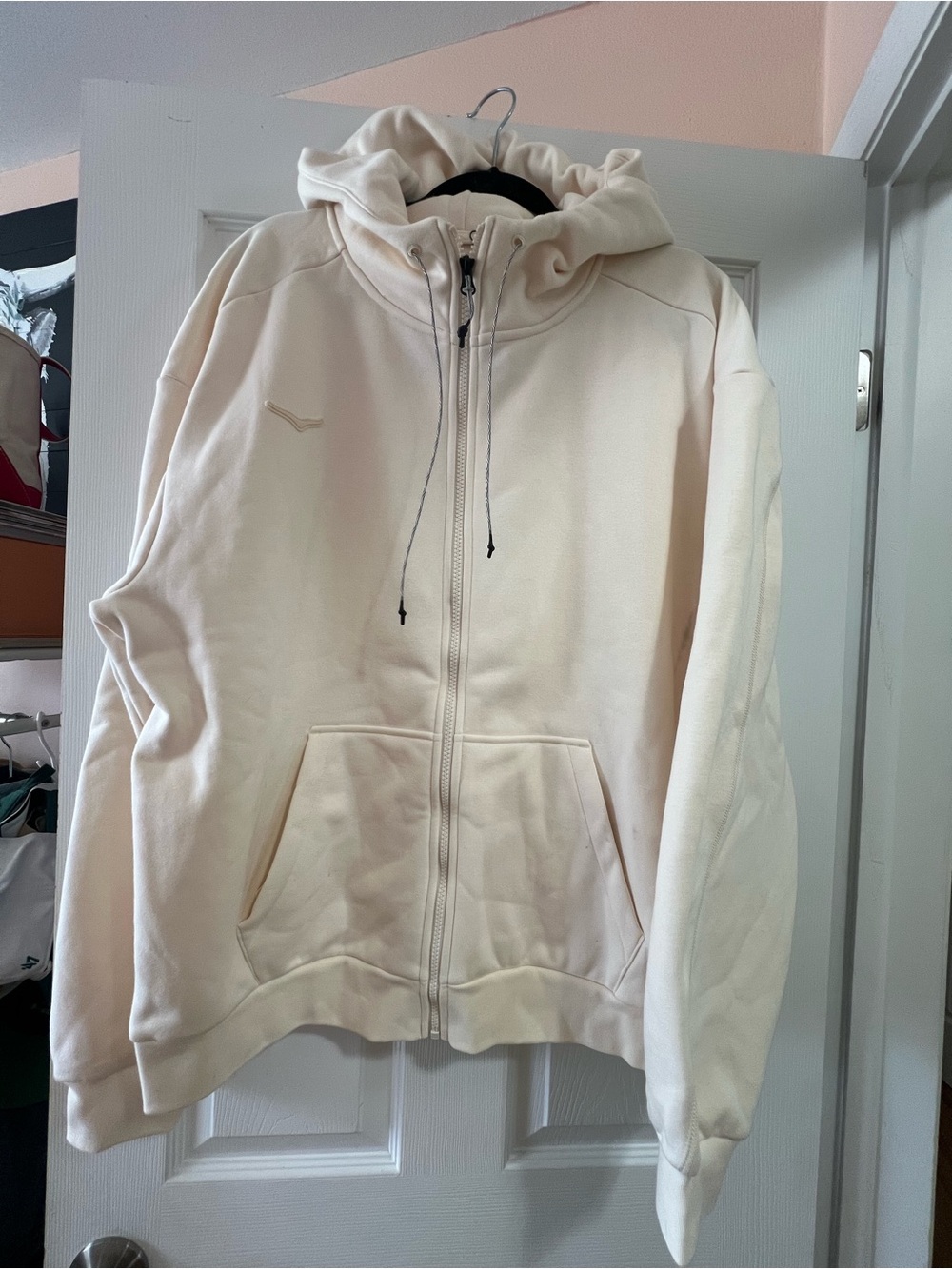 Hoka Cream Zip Hoodie